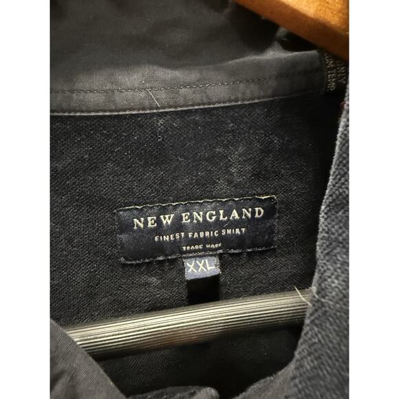 New England Shirt Company Valour Shirt Men Dark Blue Button Front Italian XXL. - Picture 3 of 6